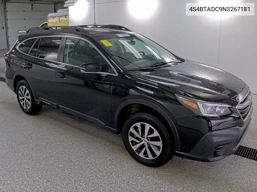 2022 Subaru Outback Premium VIN: 4S4BTADC9N3267181 Lot: 40082429