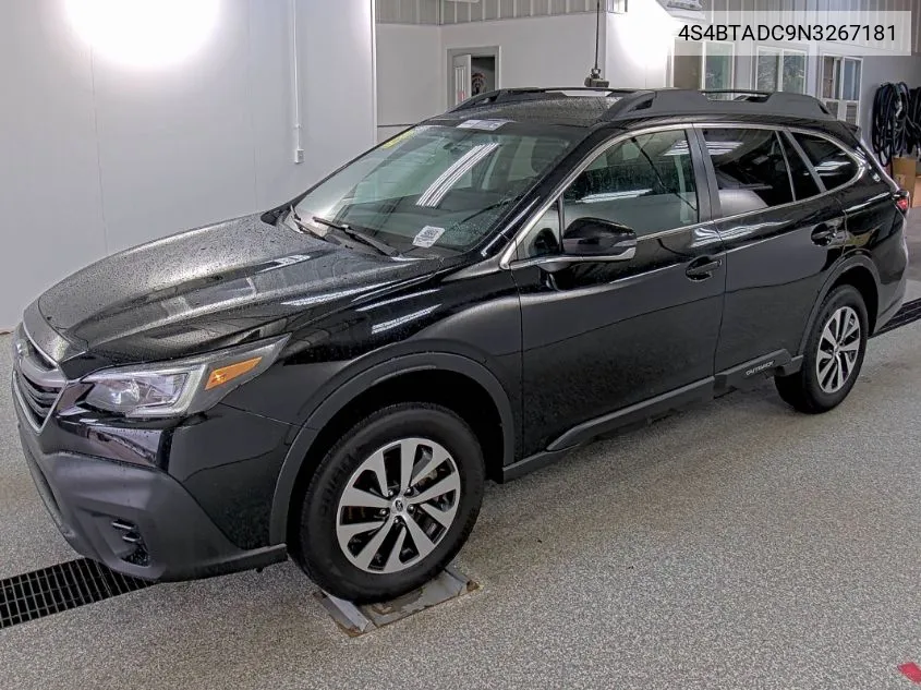 2022 Subaru Outback Premium VIN: 4S4BTADC9N3267181 Lot: 40082429