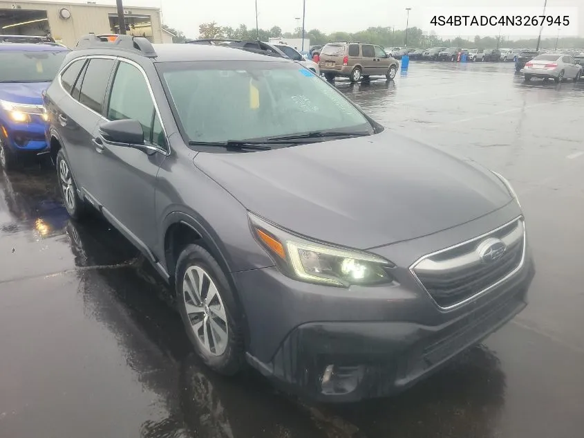 4S4BTADC4N3267945 2022 Subaru Outback Premium