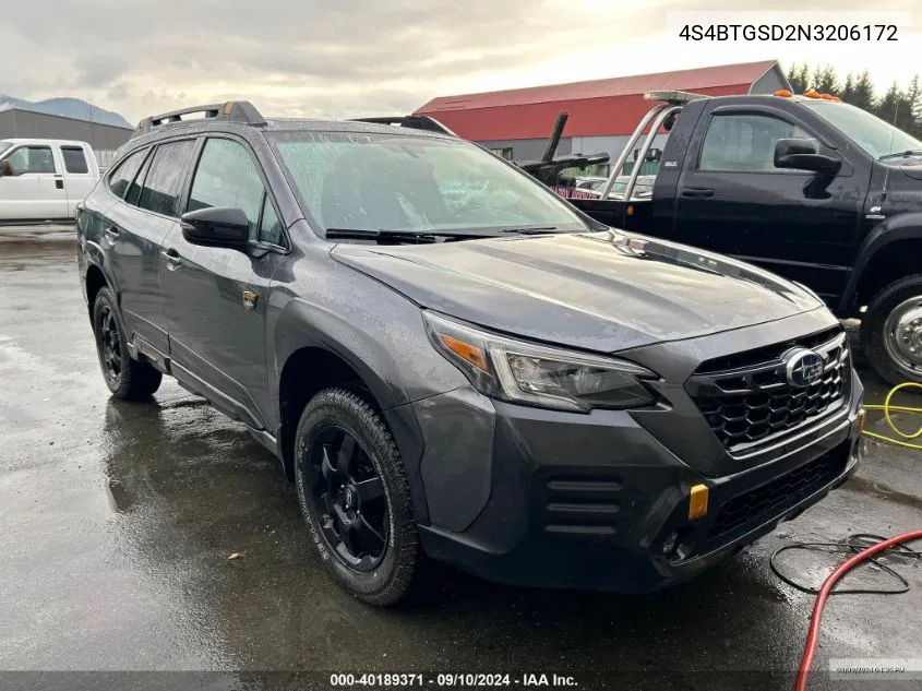 2022 Subaru Outback Wilderness VIN: 4S4BTGSD2N3206172 Lot: 40189371