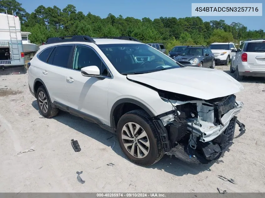 4S4BTADC5N3257716 2022 Subaru Outback Premium