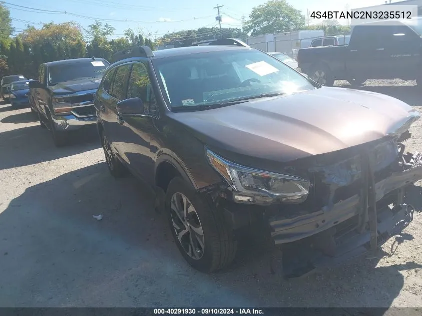 2022 Subaru Outback Limited VIN: 4S4BTANC2N3235512 Lot: 40291930