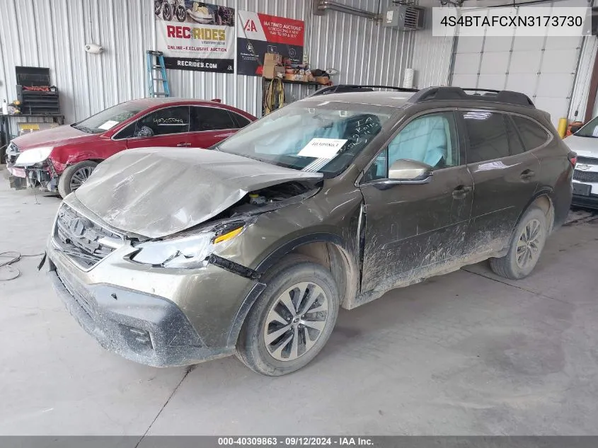 4S4BTAFCXN3173730 2022 Subaru Outback Premium