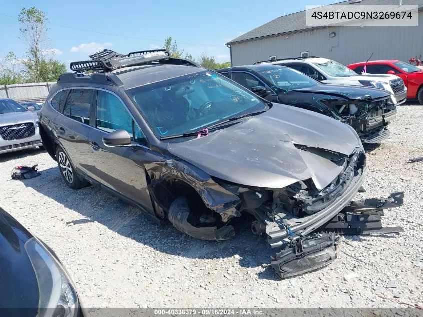 4S4BTADC9N3269674 2022 Subaru Outback Premium