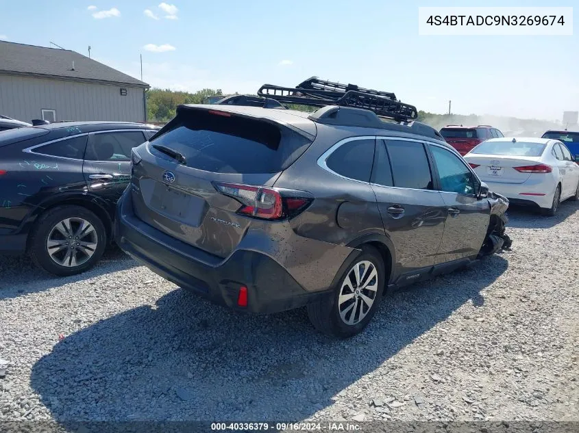 4S4BTADC9N3269674 2022 Subaru Outback Premium