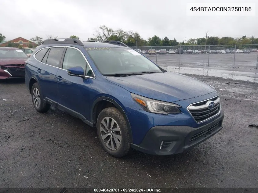 4S4BTADC0N3250186 2022 Subaru Outback Premium