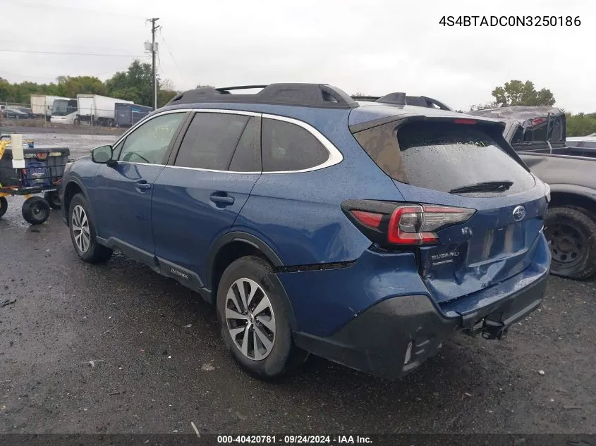 4S4BTADC0N3250186 2022 Subaru Outback Premium