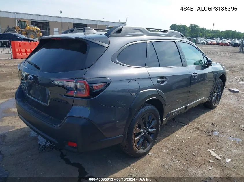 2023 Subaru Outback Onyx Edition VIN: 4S4BTALC5P3136396 Lot: 40095913