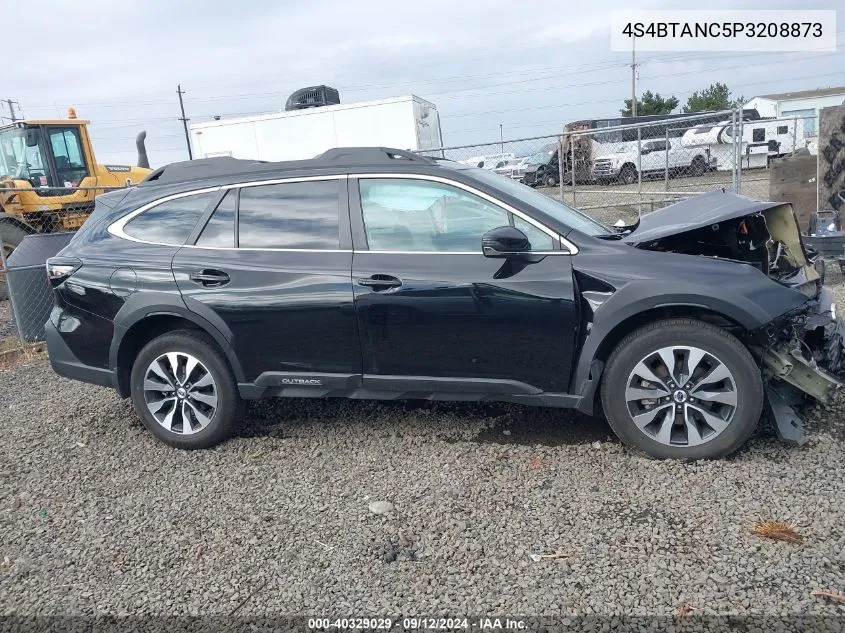 2023 Subaru Outback Limited VIN: 4S4BTANC5P3208873 Lot: 40329029