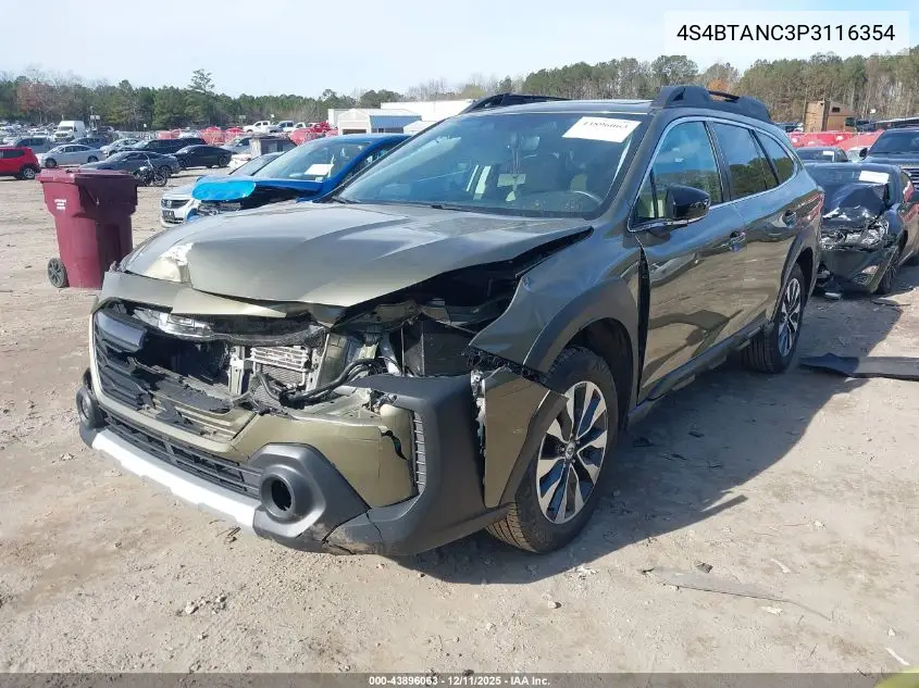 4S4BTANC3P3116354 2023 Subaru Outback Limited