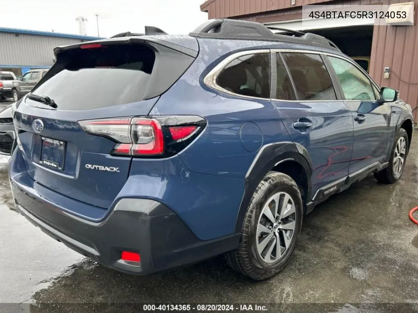 2024 Subaru Outback Premium VIN: 4S4BTAFC5R3124053 Lot: 40134365