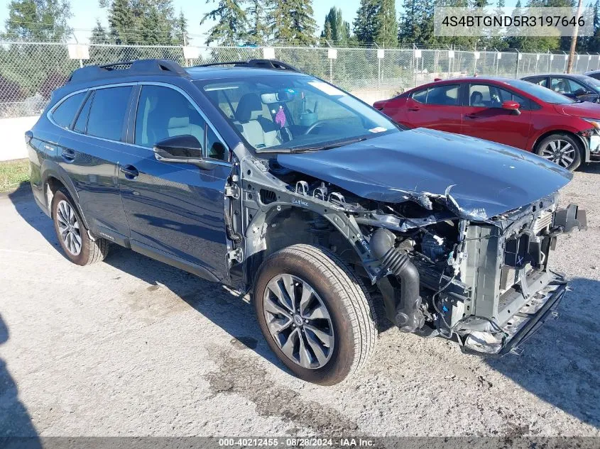 2024 Subaru Outback Limited Xt VIN: 4S4BTGND5R3197646 Lot: 40212455