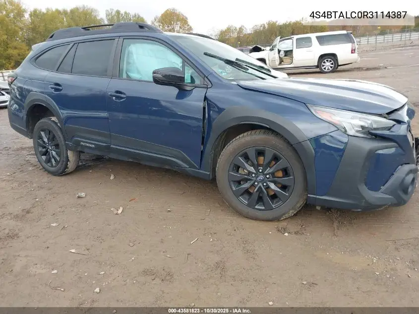 4S4BTALC0R3114387 2024 Subaru Outback Onyx Edition