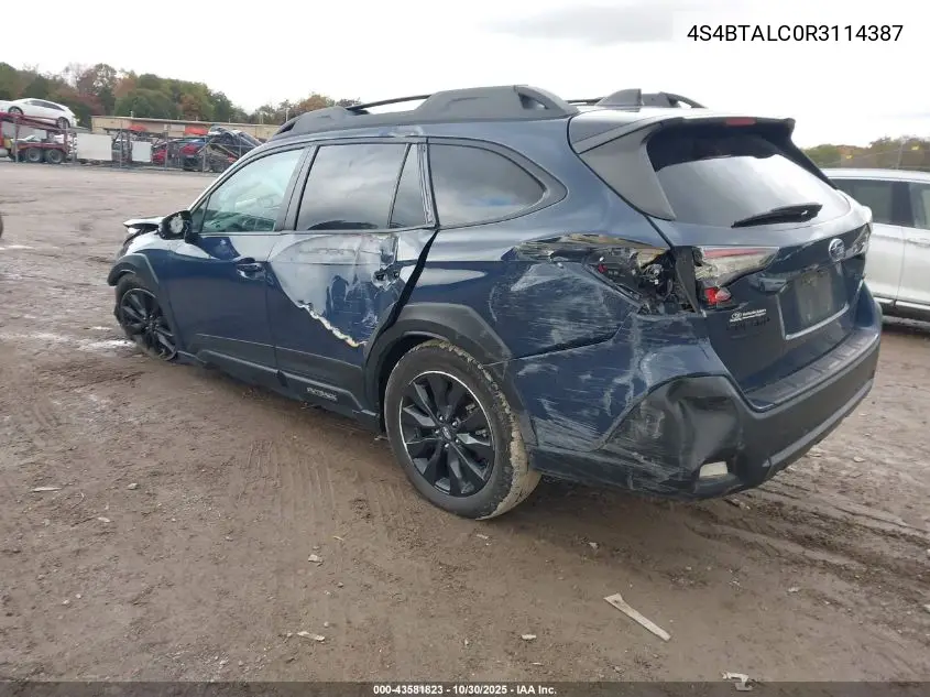 4S4BTALC0R3114387 2024 Subaru Outback Onyx Edition
