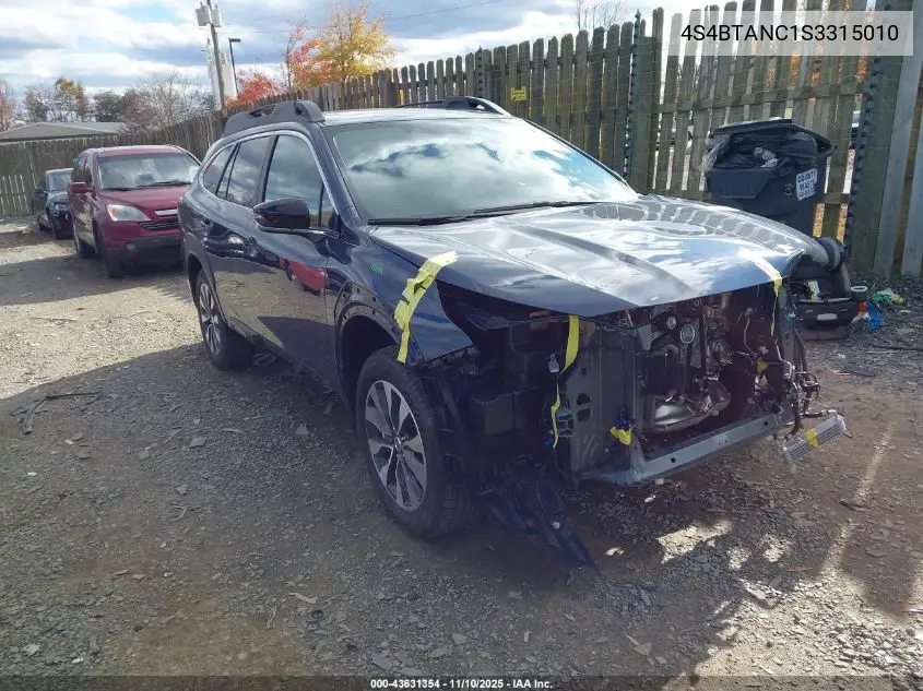4S4BTANC1S3315010 2025 Subaru Outback Limited