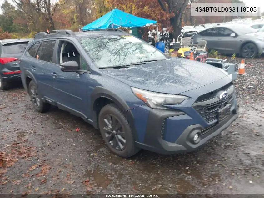 4S4BTGLD0S3118005 2025 Subaru Outback Onyx Edition Xt