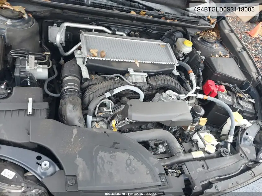 4S4BTGLD0S3118005 2025 Subaru Outback Onyx Edition Xt