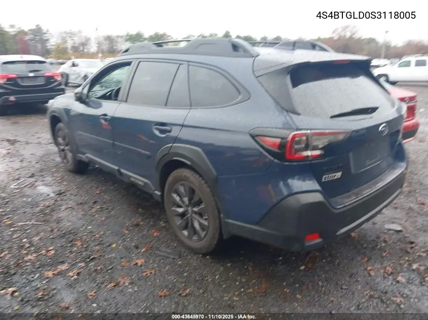 4S4BTGLD0S3118005 2025 Subaru Outback Onyx Edition Xt