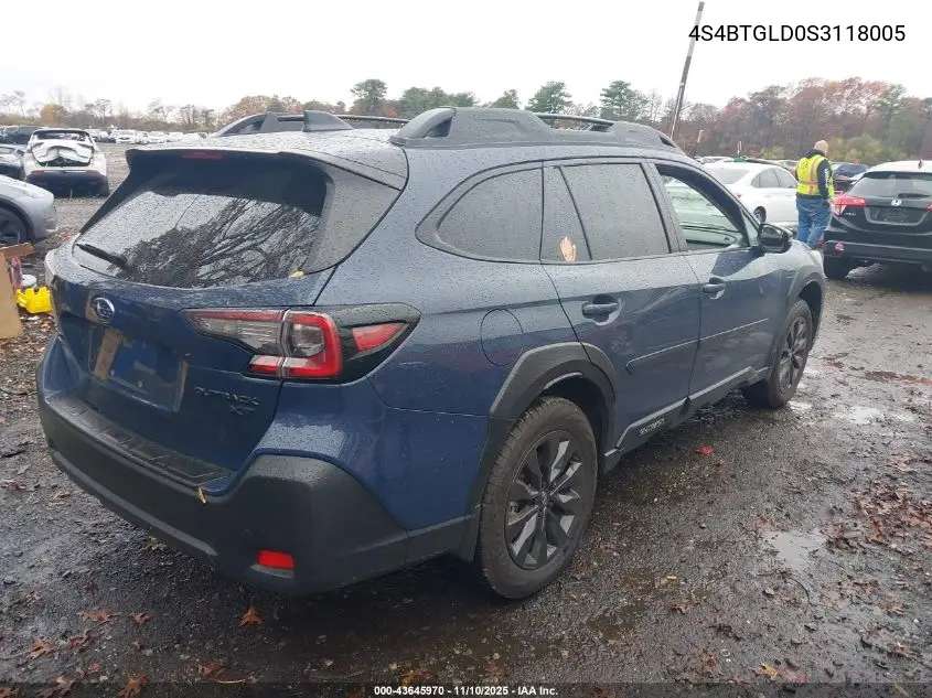4S4BTGLD0S3118005 2025 Subaru Outback Onyx Edition Xt