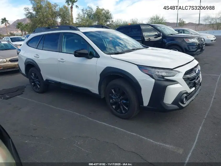 4S4BTALC7S3206988 2025 Subaru Outback Onyx Edition