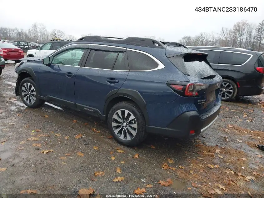 4S4BTANC2S3186470 2025 Subaru Outback Limited