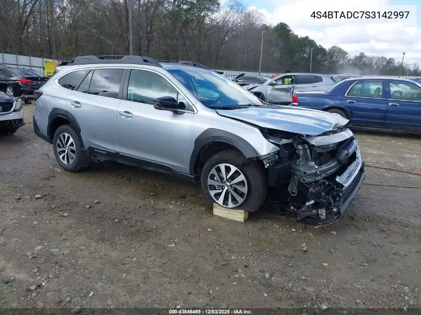 4S4BTADC7S3142997 2025 Subaru Outback Premium