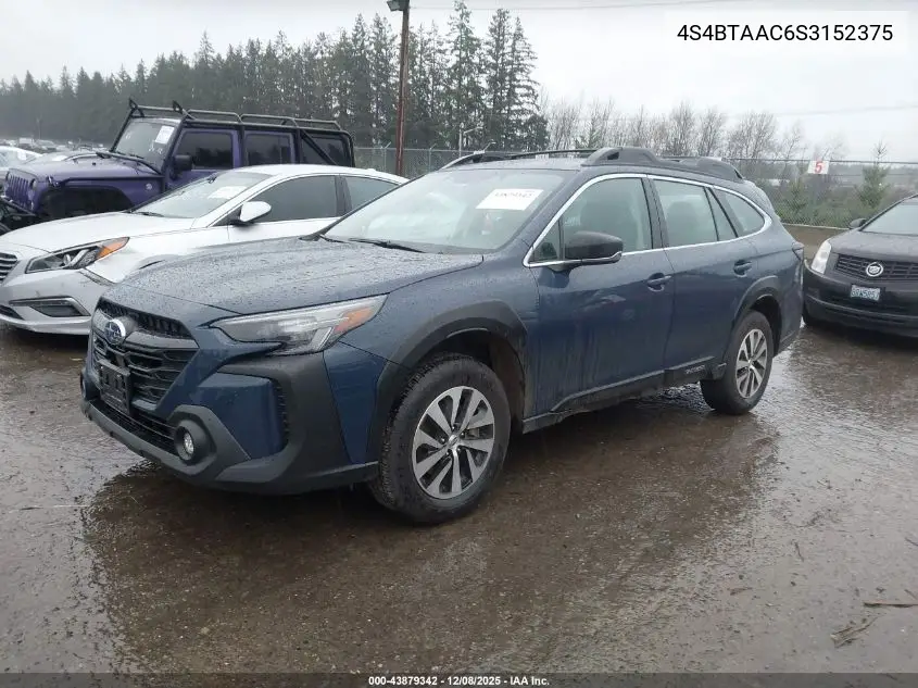 4S4BTAAC6S3152375 2025 Subaru Outback