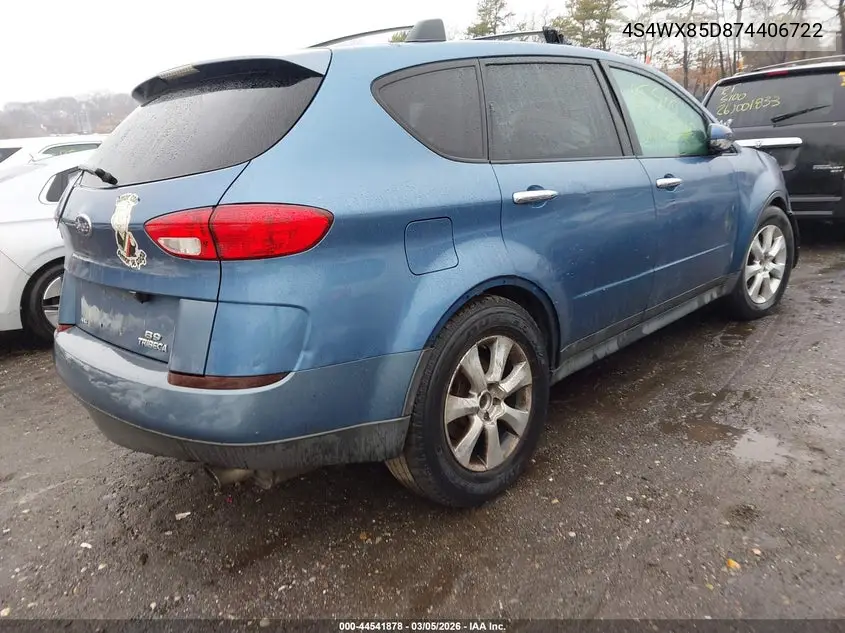 2007 Subaru B9 Tribeca Limited 7-Passenger VIN: 4S4WX85D874406722 Lot: 44541878