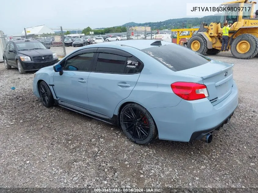 2019 Subaru Wrx Premium VIN: JF1VA1B63K9809717 Lot: 39431842