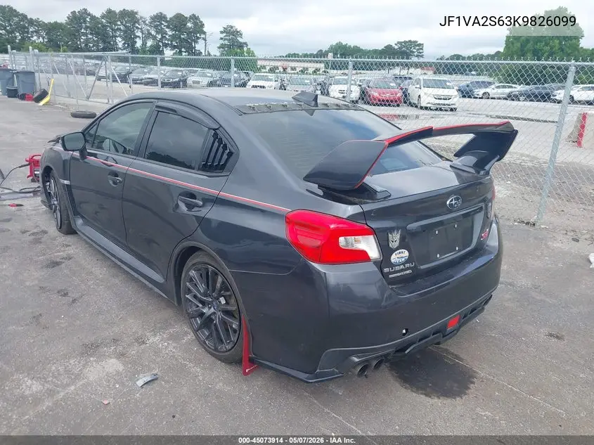 JF1VA2S63K9826099 2019 Subaru Wrx Sti
