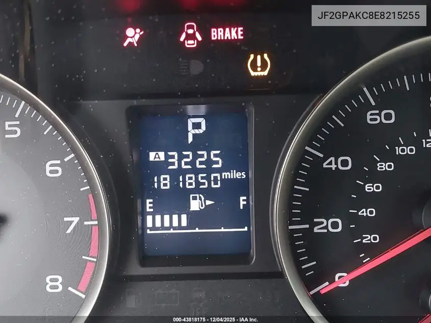 JF2GPAKC8E8215255 2014 Subaru Xv Crosstrek 2.0I Limited
