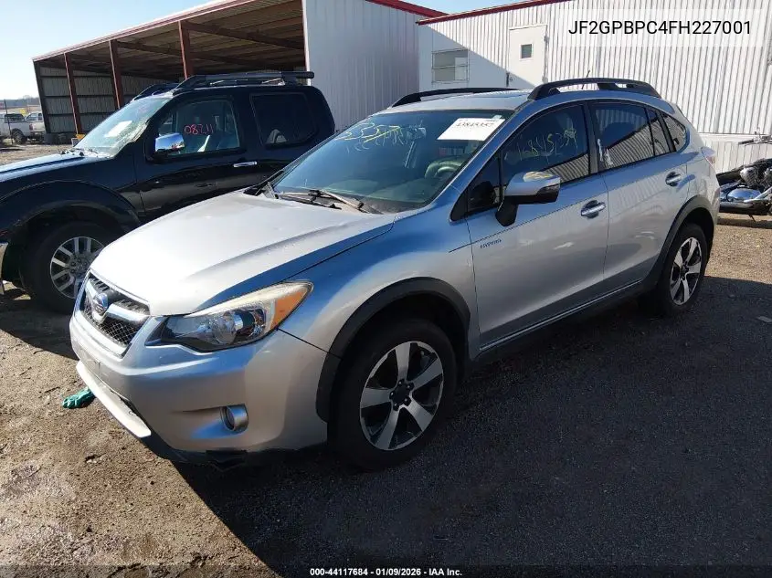 JF2GPBPC4FH227001 2015 Subaru Xv Crosstrek Hybrid Touring