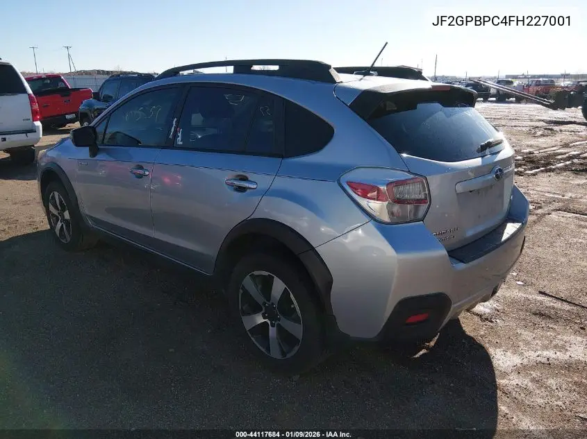 JF2GPBPC4FH227001 2015 Subaru Xv Crosstrek Hybrid Touring