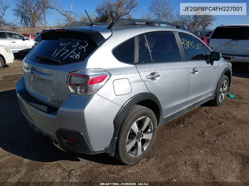JF2GPBPC4FH227001 2015 Subaru Xv Crosstrek Hybrid Touring