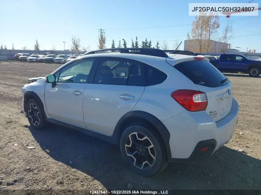 JF2GPALC5GH324807 2016 Subaru Crosstrek Limited