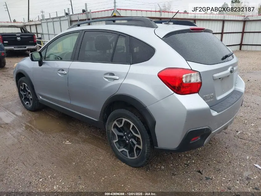 JF2GPABCXG8232187 2016 Subaru Crosstrek 2.0I Premium