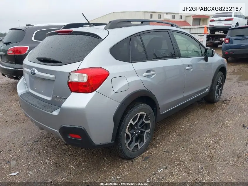JF2GPABCXG8232187 2016 Subaru Crosstrek 2.0I Premium