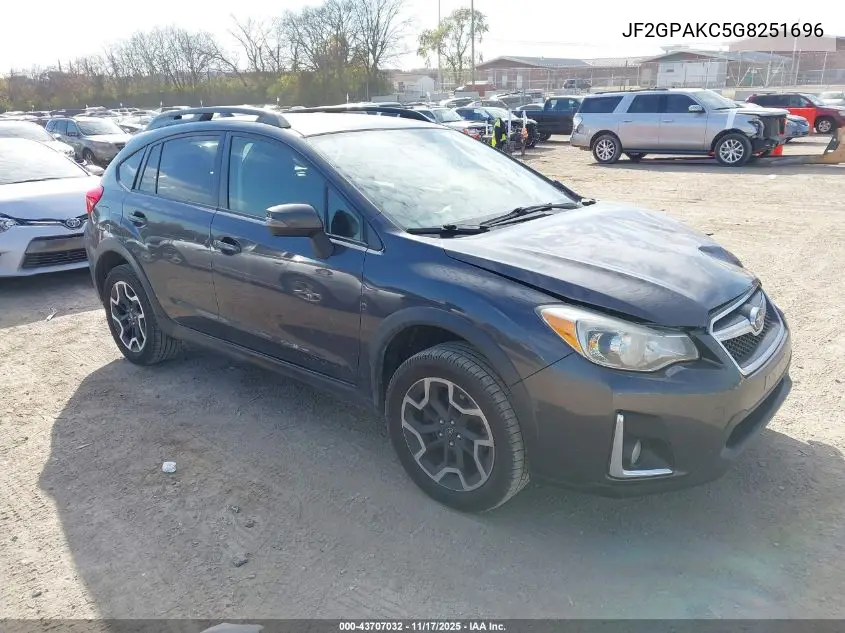 JF2GPAKC5G8251696 2016 Subaru Crosstrek 2.0I Limited