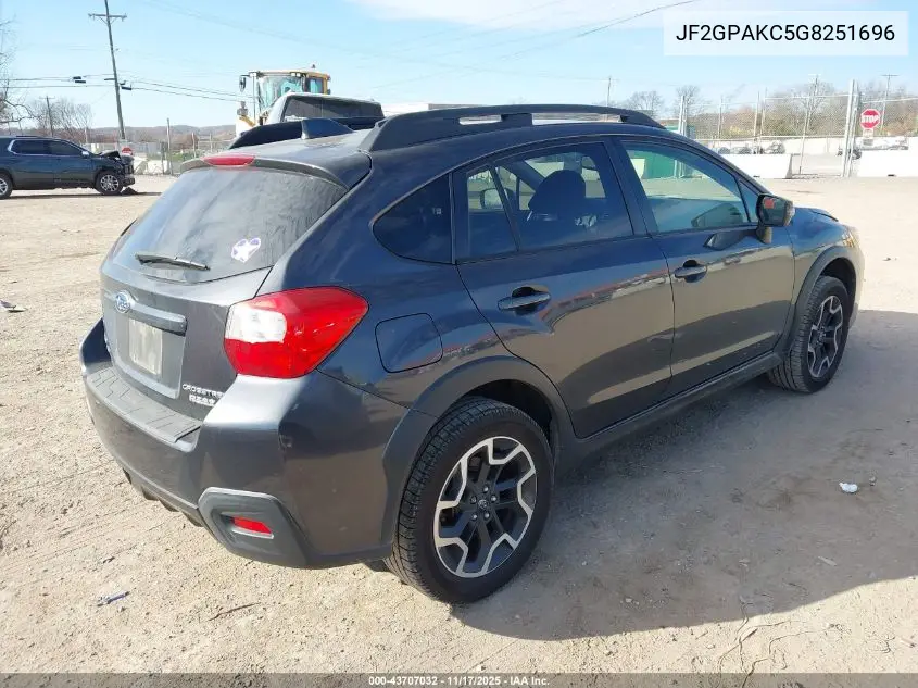 JF2GPAKC5G8251696 2016 Subaru Crosstrek 2.0I Limited