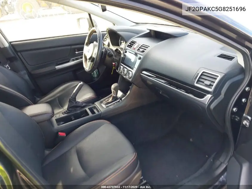 JF2GPAKC5G8251696 2016 Subaru Crosstrek 2.0I Limited