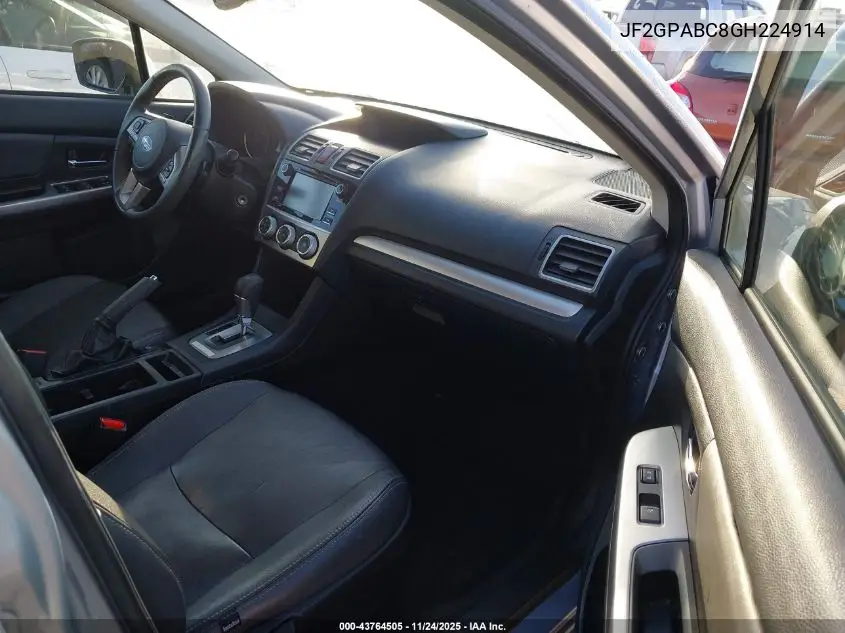 JF2GPABC8GH224914 2016 Subaru Crosstrek 2.0I Premium