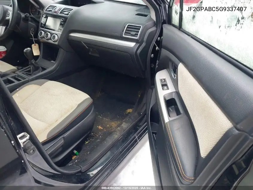 JF2GPABC5G9337407 2016 Subaru Crosstrek 2.0I Premium