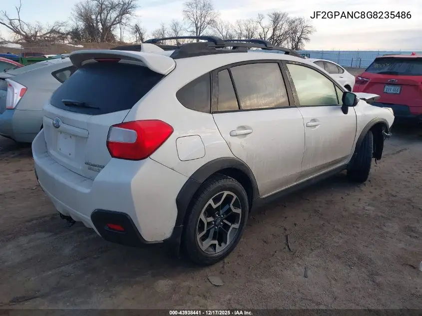 JF2GPANC8G8235486 2016 Subaru Crosstrek 2.0I Limited