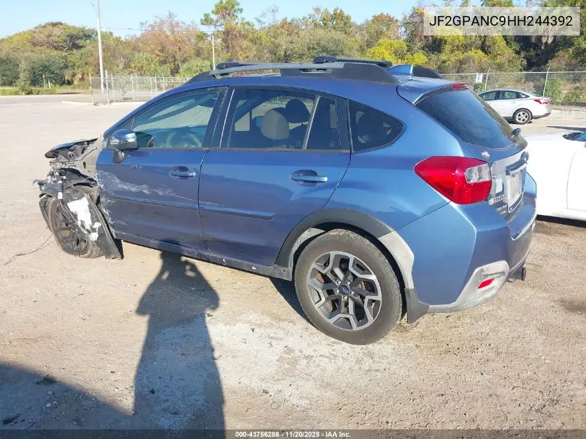 JF2GPANC9HH244392 2017 Subaru Crosstrek 2.0I Limited