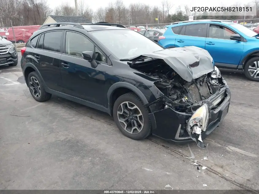 JF2GPAKC5H8218151 2017 Subaru Crosstrek 2.0I Limited
