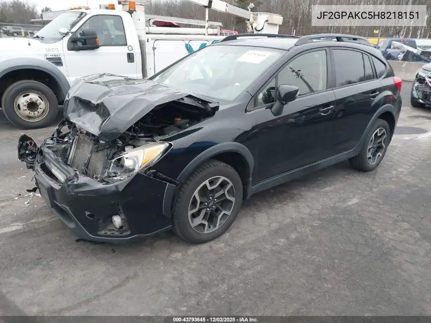 JF2GPAKC5H8218151 2017 Subaru Crosstrek 2.0I Limited