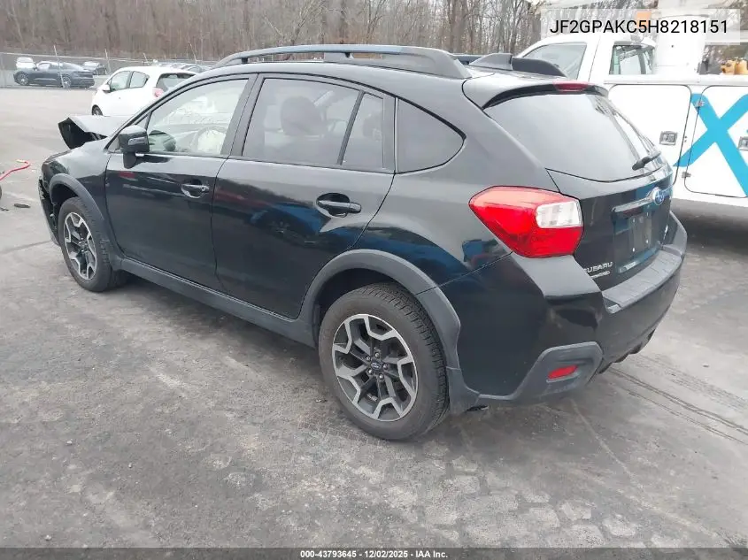 JF2GPAKC5H8218151 2017 Subaru Crosstrek 2.0I Limited