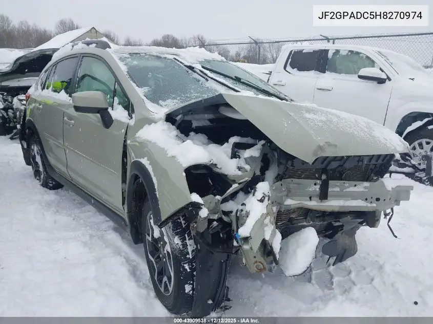 JF2GPADC5H8270974 2017 Subaru Crosstrek 2.0I Premium