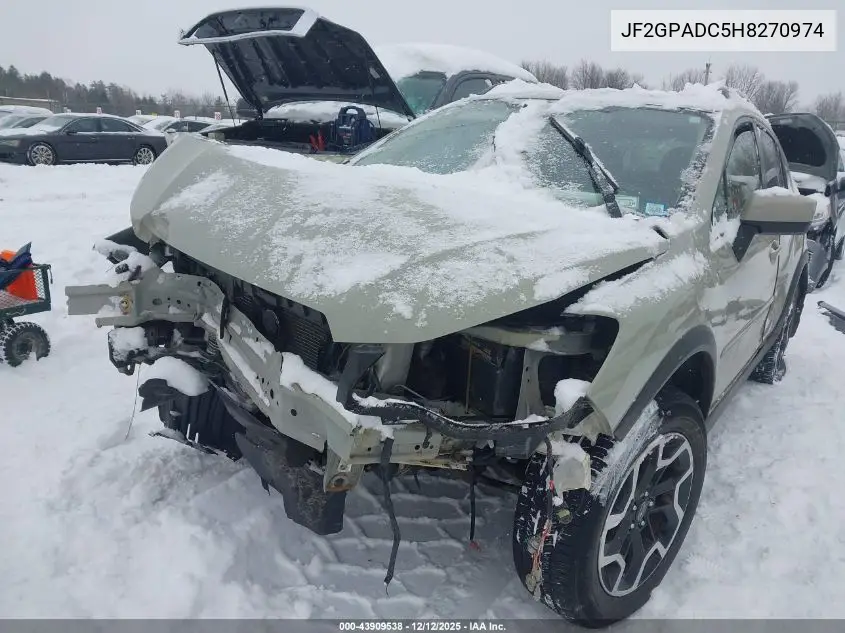 JF2GPADC5H8270974 2017 Subaru Crosstrek 2.0I Premium