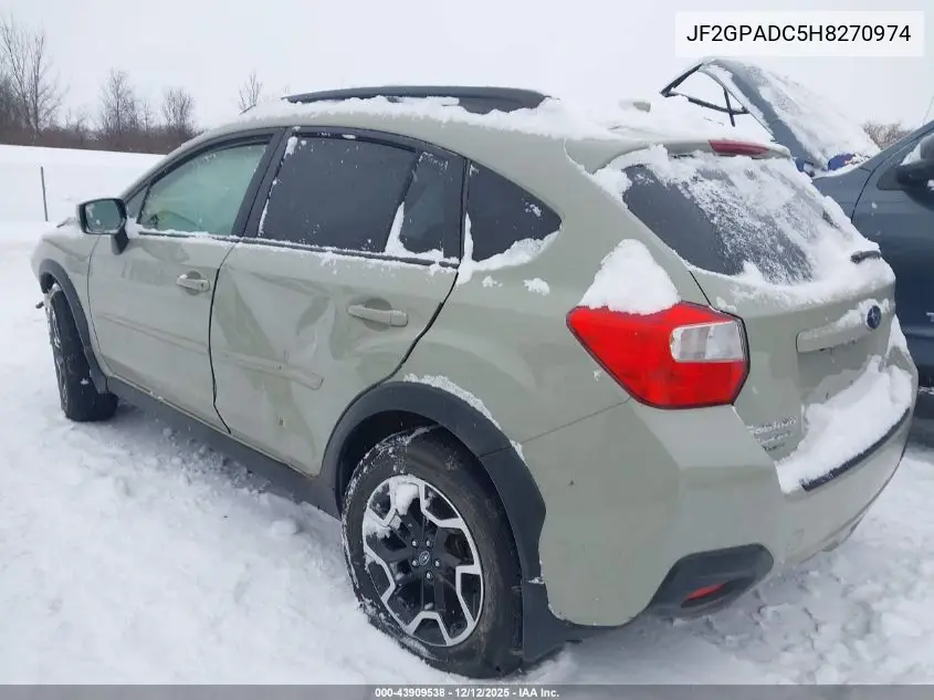 JF2GPADC5H8270974 2017 Subaru Crosstrek 2.0I Premium